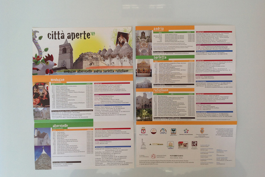 Città Aperte 2009 - Flyer - Glocos Agenzia di Marketing Turistico